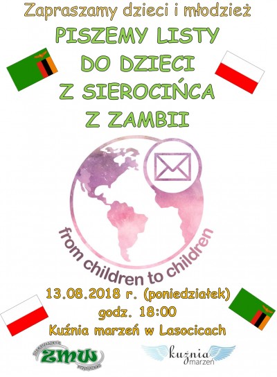 Plakat dzieci dzieciom zambia 1
